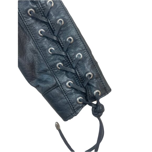 BEAUTIFUL HARLEY DAVIDSON butter Soft Leather Jacket! Velvet Lining! LACES  S/M - Picture 10 of 16